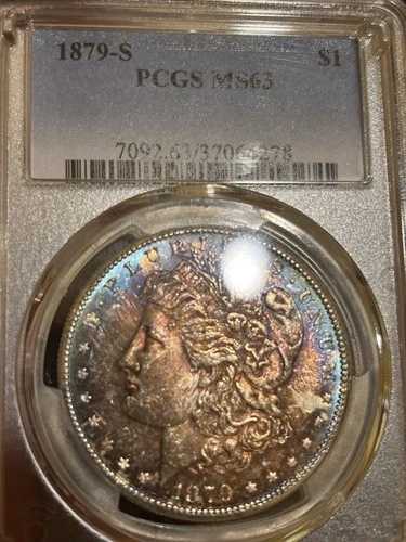 1879年 S モーガン銀貨 ゴージャストーン PCGSMS63