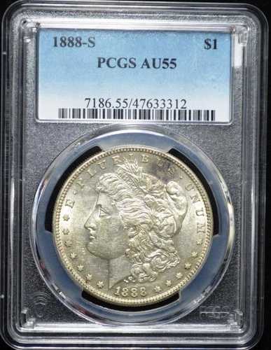 1888-S モーガン AU55 PCGS 送料無料