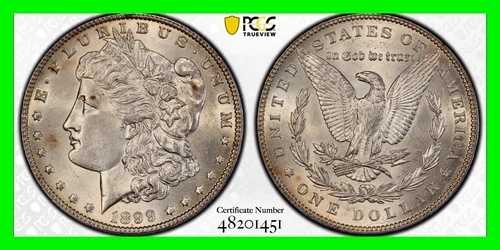 1899年 モルガン・ダラー 1ドル PCGS AU58 低鋳造枚数 - セミキーデート 1ドル銀貨 - 米国コイン