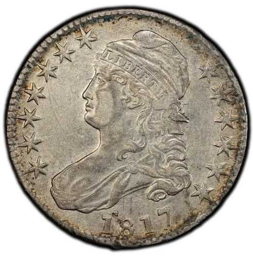 1817年 PCGS XF 詳細 キャップドバストハーフドル、米国銀貨 エクストラファイン