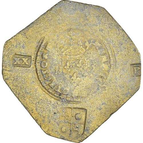 [#341044] コイン、フランス、20パタール、1595年、カンブレー、都市の包囲、F(12-15)、