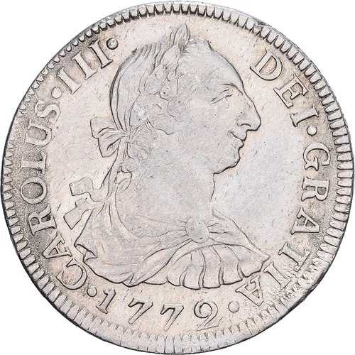 [#1509798] メキシコ、カルロス 3 世、2 レアル、1772 年、メキシコシティ、シルバー、AU(50-53)