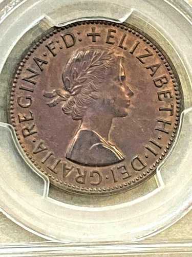 オーストラリア プルーフ 1956 m ペニー PCGS PR64 BN ジェム 非常に希少な日付