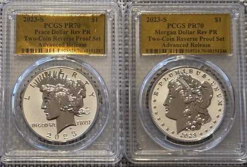 2023-S $1 モルガン＆ピース Rev PCGS PR70 シルバードル アドバンスリリース