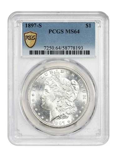 1897-S $1 PCGS MS64 - モルガン・ダラー