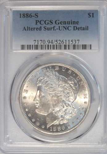 1886年 Sモルガンドル PCGS UNC 詳細 ~
