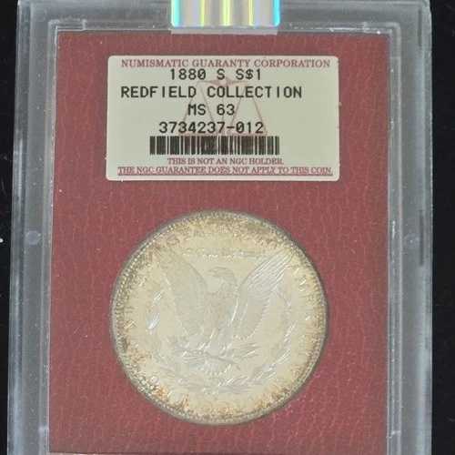 1880-S 1ドル モルガン・ダラー レッドフィールド・ホード NGC MS63 美しい外観