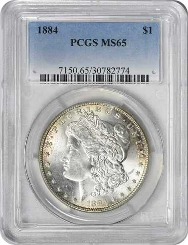 1884年 モルガン銀貨 MS65 PCGS
