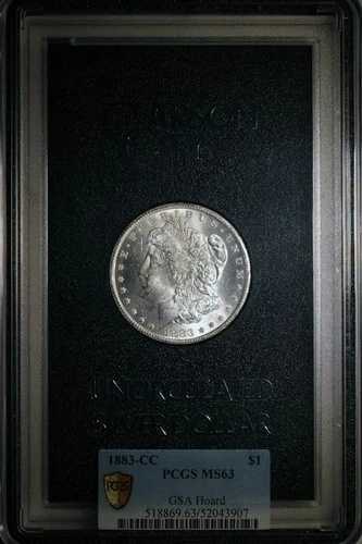 1883-CC MS63 PCGS ゴールドシールド GSA ホードブラスト ホワイト VAM-5 モルガン銀貨