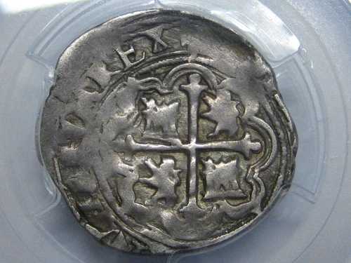 (1572-89) メキシコ 1 レアル コブ PCGS VF35 フィリップ2世 鑑定人 O 植民地時代 希少
