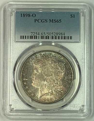 1898-O モルガン銀貨 トーン PCGS MS 65 (8) F｜WORLD RESOURCE【QUEEN店】