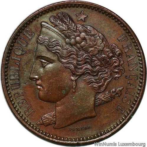 S1093 希少 フランス 10 サンタイム エッサイ コンクール ドマール 1848 PCGS SP62- 67,155円