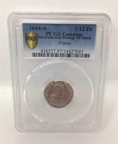 シルバー ルイ14世 1644 PCGS
