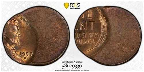 1957年 D スモールセント リンカーン、ウィートイヤーズ リバース PCGS MS-64 RB