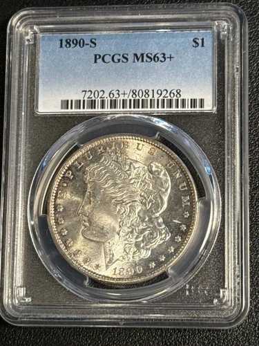 1890年 S モーガン銀貨 PCGS MS-63+