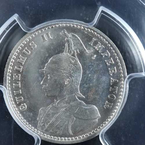 1/4 ルピ 1891 ドイツ東アフリカ KM#3 PCGS MS-63 アフリク オリエンターレ アレマンド