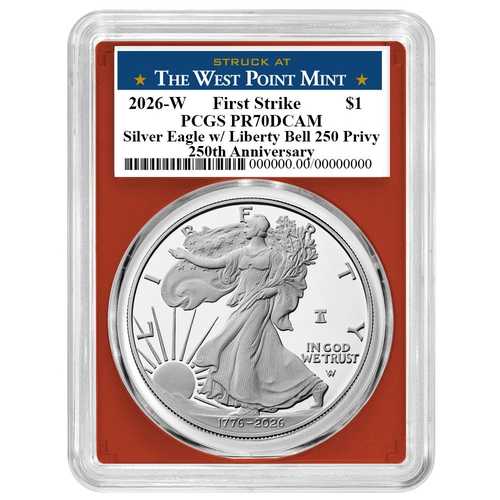プレセール - 2026-W プルーフ $1 アメリカン シルバー イーグル PCGS PR70DCAM FS ウェストポイント｜WORLD RESOURCE【QUEEN店】