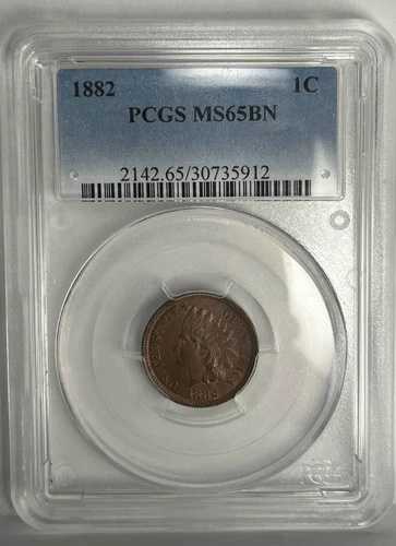 1882年インディアンヘッドセント1セントコイン PCGS MS 65 BN
