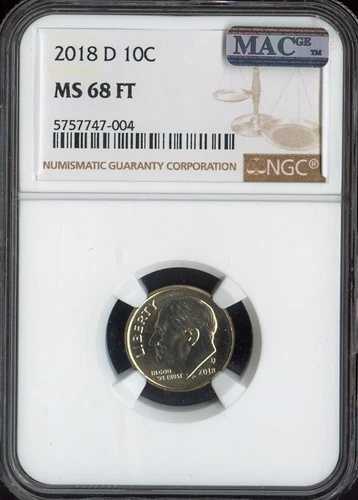 2018 D ルーズベルト ダイム NGC MS68 FT MAC 品質??