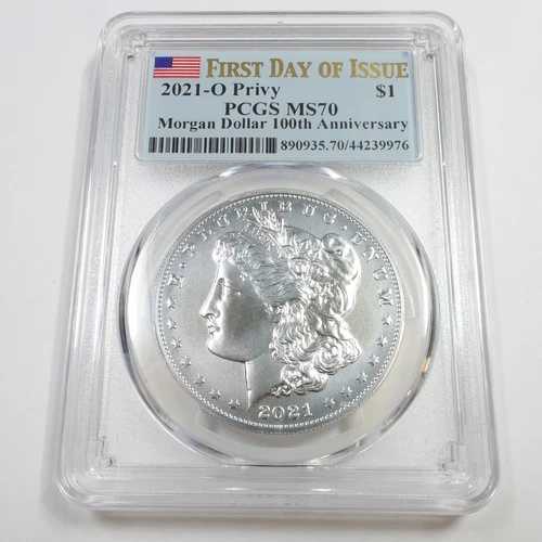 2021 O ニューオーリンズ PCGS MS70 FDOI - シルバー モルガン ダラー 1ドル 米国コイン #57189A 76,835円