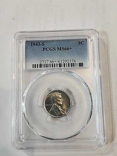 1943-S PCGS MS66+ リンカーンスチール ウィートセント #...2176