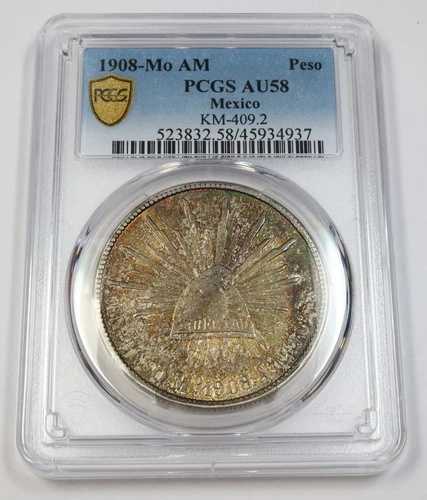 1908年 Mo AM PCGS AU58 | メキシコ - 銀貨 1ペソ #41278A