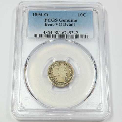1894 O PCGS VG 詳細 - シルバー バーバー ダイム 米国コイン #44849A