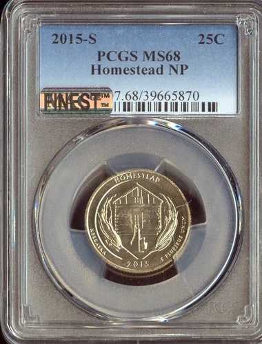 2015-S ホームステッド クォーター PCGS MS68 MAC 品質