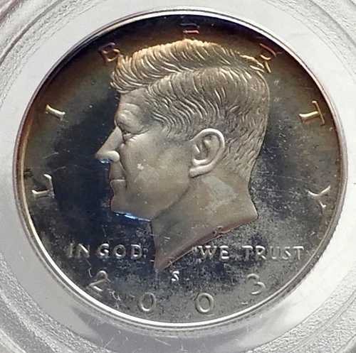 2003年 ジョン・F・ケネディ プルーフ シルバー ハーフドル 米国コイン PCGS PR 69 認定 i70578