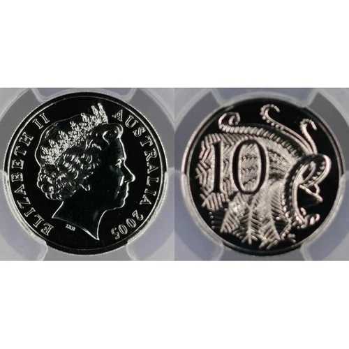 2005年 テンセント 10セント オーストラリア PCGS MS70 FDC UNC #568
