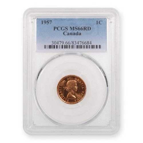 1セント 1957 PCGS MS-66 RD