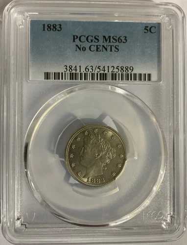1883年 リバティニッケル 5C PCGS MS63 54125889