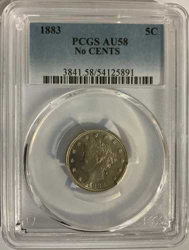 1883年 リバティニッケル 5C PCGS AU 58 54125891
