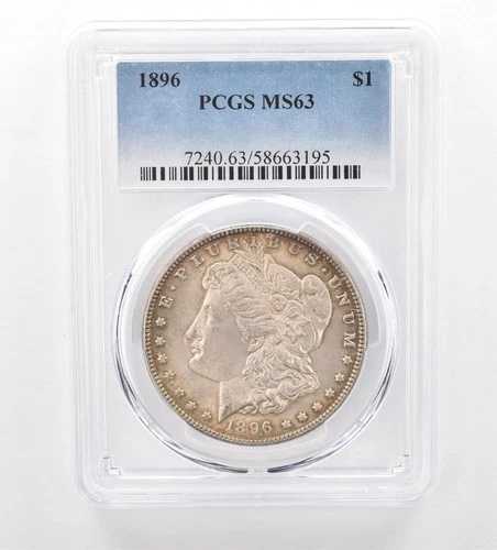 1896年 モルガン銀貨 MS63 PCGS 美しいトーン *7448