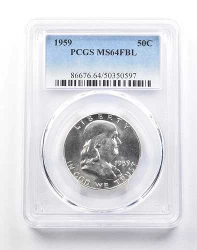 1959年 フランクリン ハーフダラー タイプ2 リバース MS64 FBL PCGS *4110