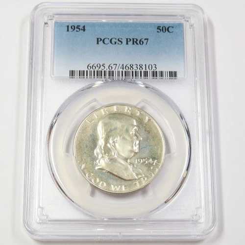 1954年 P PCGS PR67 | シルバー ベン・フランクリン ハーフドル - 50セント 米国コイン #44602A