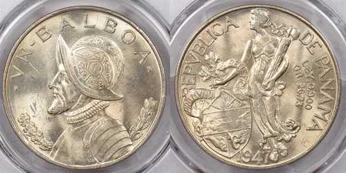 パナマ 1947年 バルボア PCGS MS 64 PC1438 同梱配送