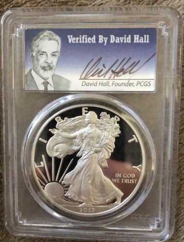 2017年 W シルバー アメリカンイーグル PCGS PR70 DCAM デビッド・ホール鑑定
