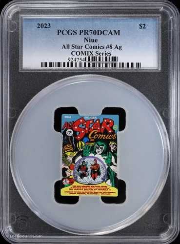2023年 ニウエ 2ドル 1オンス シルバー プルーフ オールスター コミック PCGS PR 70 DCAM | COMIX 62,920円