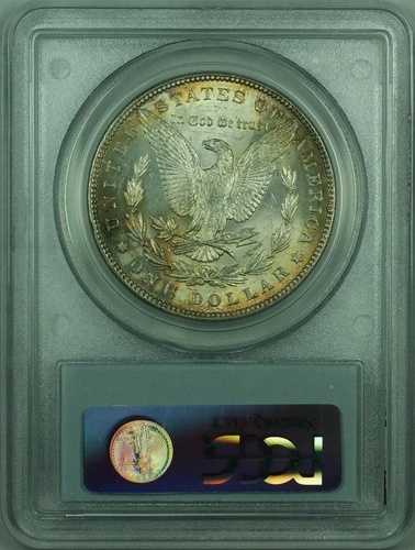 1887年 モルガン銀貨 $1 PCGS MS63 トーン (32 A)
