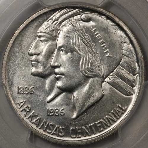 1935年アーカンソーハーフドル記念金貨 PCGS MS-65