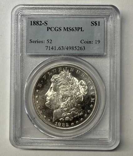 1882-S 1ドル モルガン・ダラー PCGS MS 63PL