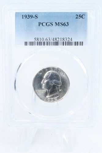 1939-S PCGS MS63 ワシントン クォーター ビジネス ストライク 25セント