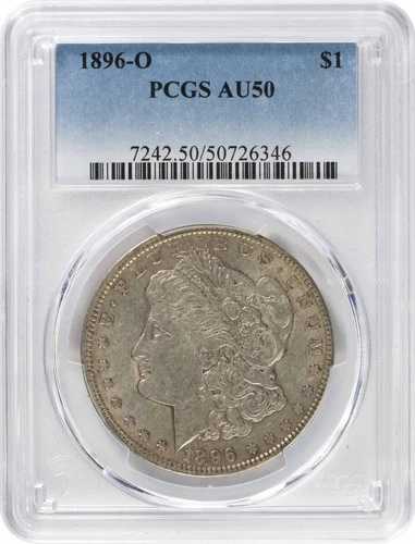 1896-O モルガン銀貨 AU50 PCGS