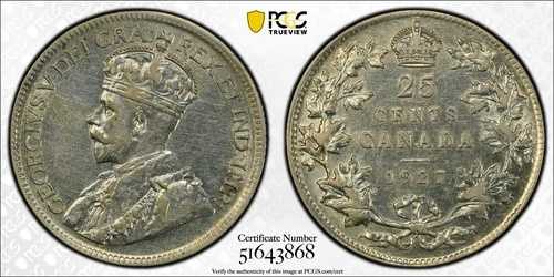 1927年カナダ25セント - PCGS EF詳細|WORLD RESOURCE【QUEEN店】