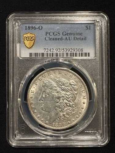 1896-O モルガン・ダラー $1 PCGS 純正クリーニング済み AU 詳細