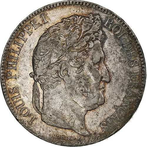 [#1307666] フランス、ルイ フィリップ、5 フラン、1834 年、ルーアン、シルバー、AU、ガドゥリー:67