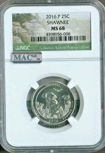 2016-P ショーニークォーター NGC MS68 MAC品質