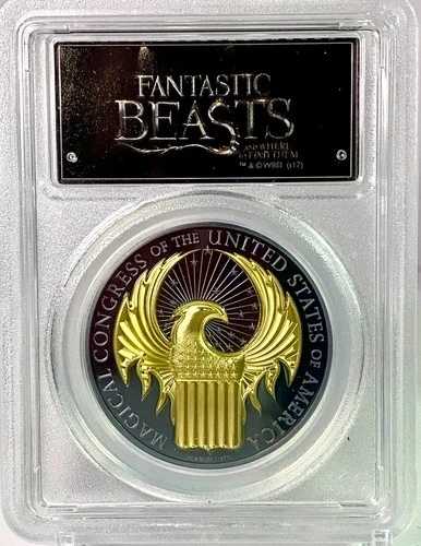 2017年 ファンタスティック・ビースト 1オンス ブラックシルバー プルーフ金貨 PCGS PR70DCAM FS