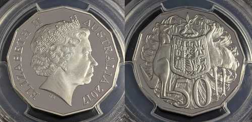 2017年 プルーフ フィフティセント 50セント オーストラリア PCGS PR70DCAM FDC UNC #2439|WORLD RESOURCE【QUEEN店】